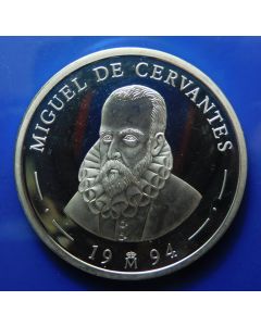 Spain 	 5 Ecu	 1994m	Miguel de Cervantes – Silver