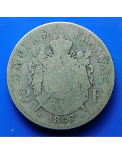 France  2 Francs 1866BBkm# 807.2