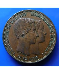 Belgium  10 Centimes1853 X# 1Marriage of the Duke of Brabant to Archduchess Maria-Hendrika 