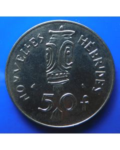 New Herbrides  50 Francs1972km# 7  Schön# 12a unc