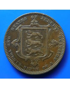 Jersey 1/26 Shilling1870km# 4  - VICTORIA  D.G. BRITANNIAR