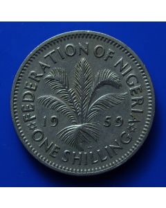 Nigeria 	 Shilling	1959	 - Palm