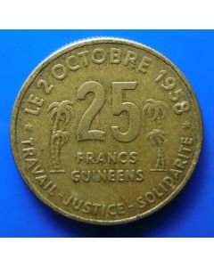 Guinea  25 Francs1959km# 3  Schön# 3