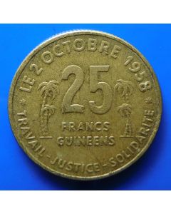Guinea 	 25 Francs	1959	25 Francs 1959 - Ahmed Sekou Toure