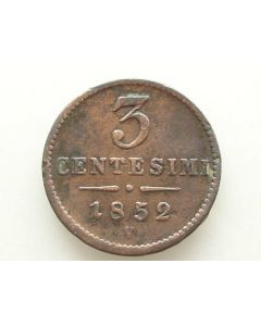 Italy / Lombardy-VenetiaC3 30.23 Centesimi1852V